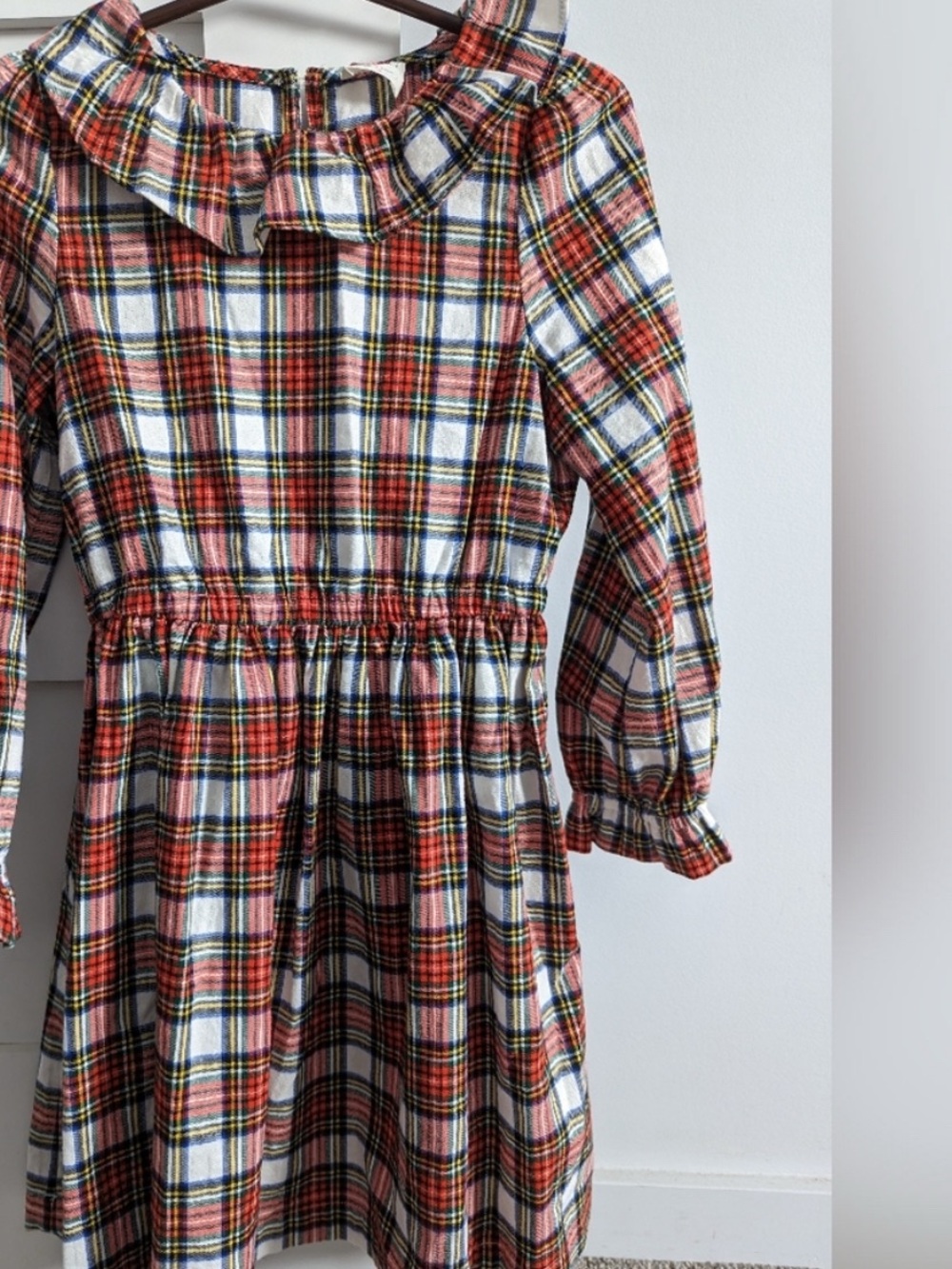 Girls Crewcuts plaid holiday dress